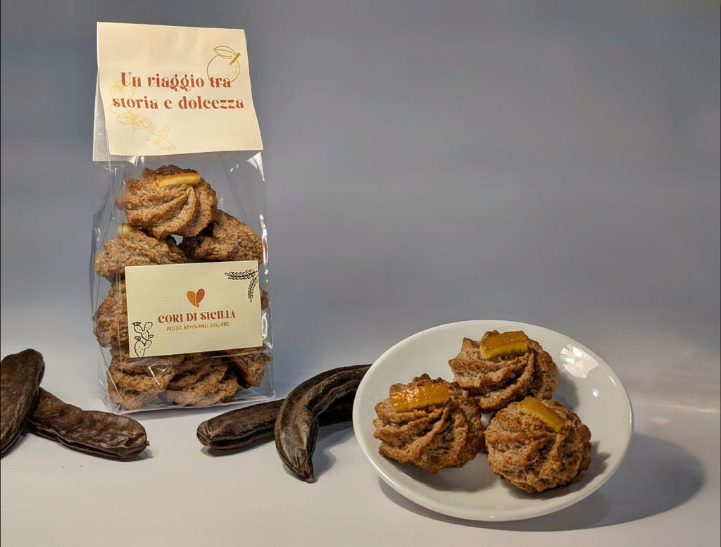 Riccio con farina di carrube di Sicilia - biscotto artigianale siciliano