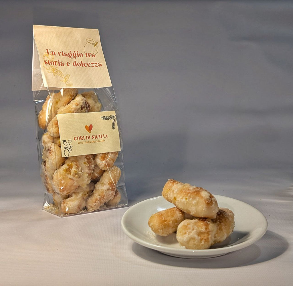 Taralli di racalmuto al limone - biscotto  artigianale siciliano grani antichi